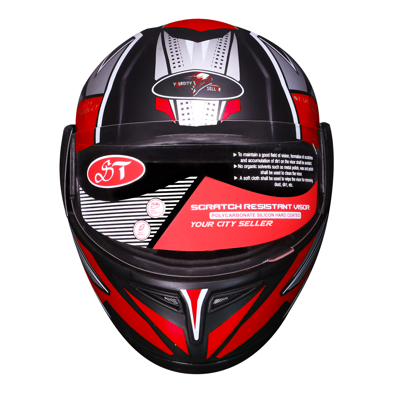 101 The YourCitySeller "Street-Stalker WHITE VISOR 2 jali - Image 1