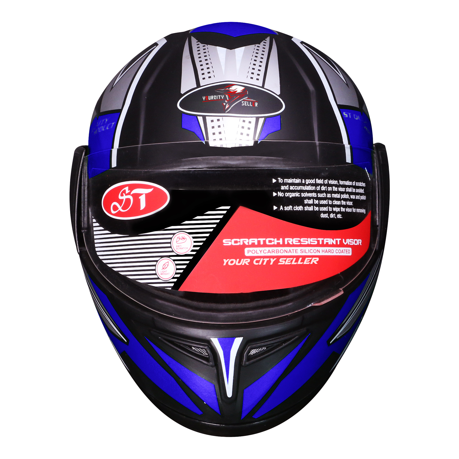 103 The YourCitySeller "Street-Stalker WHITE VISOR 2 jali - Image 1